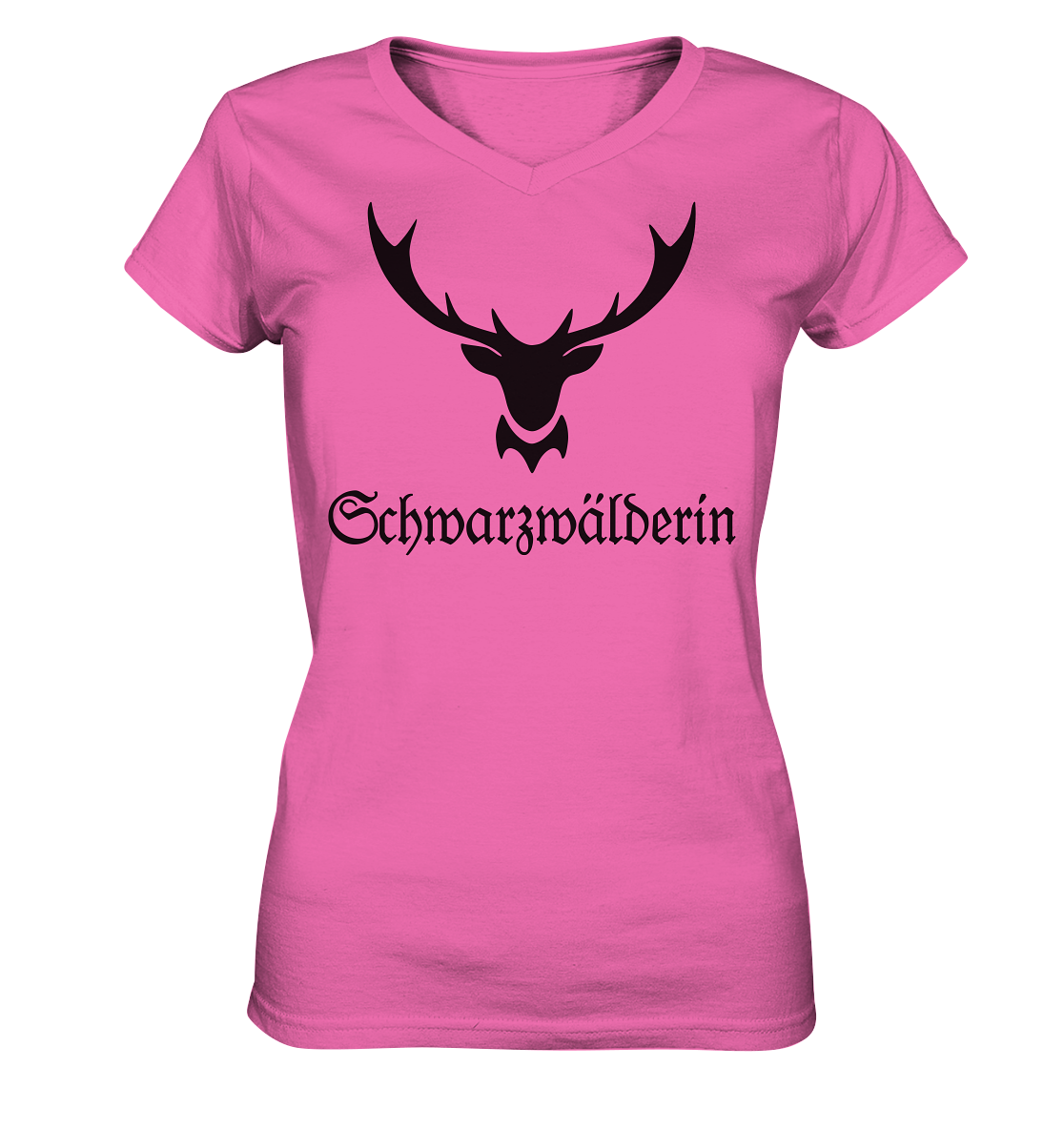 Schwarzwälderin Hirschgeweih | Organic Damenshirt V-Neck