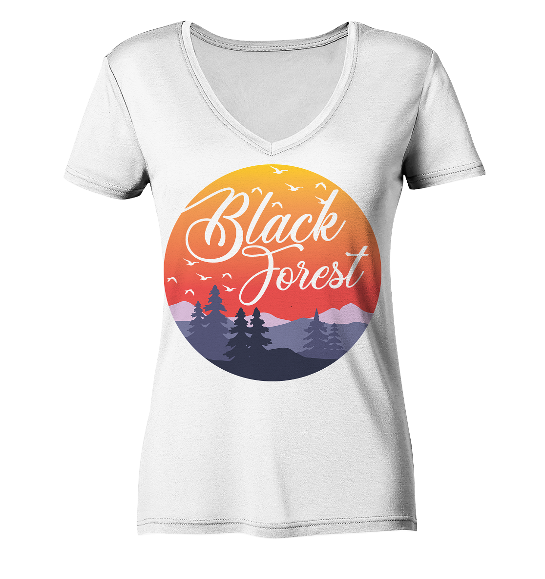 Black Forest Sunset | Damen V-Neck T-Shirt