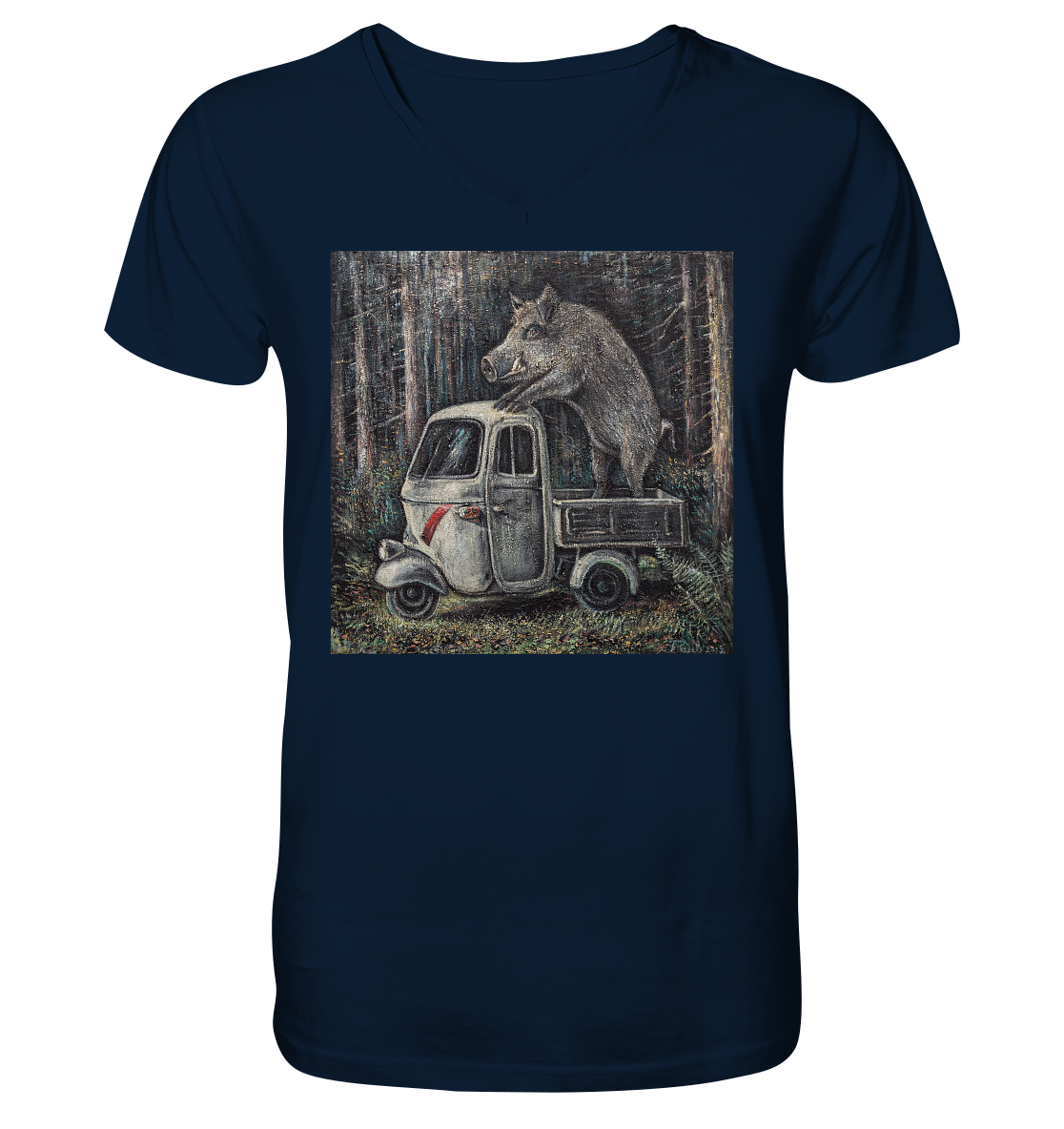 Apecinghiale | Organic V-Neck T-Shirt