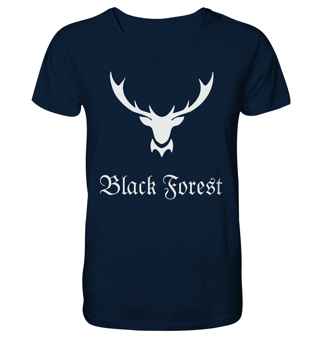 Black Forest Hirschgeweih | Organic V-Neck T-Shirt