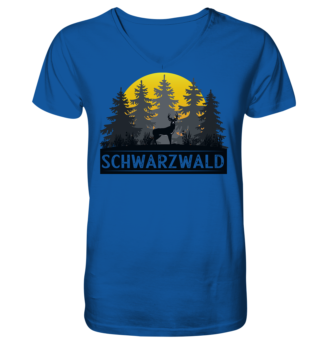 Schwarzwald Sonnenuntergang | Organic V-Neck T-Shirt