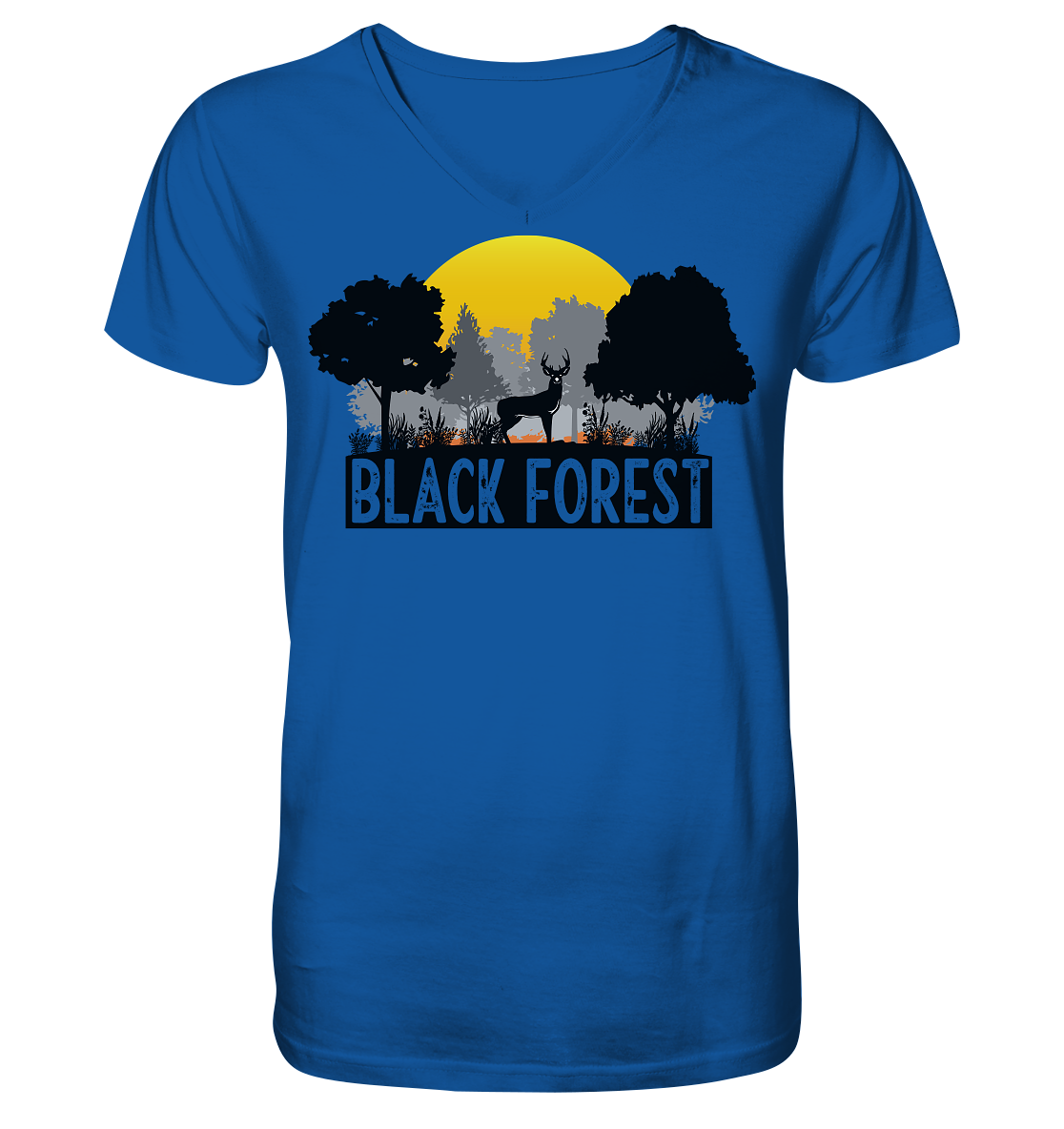 Black Forest Sonnenuntergang | Organic V-Neck T-Shirt