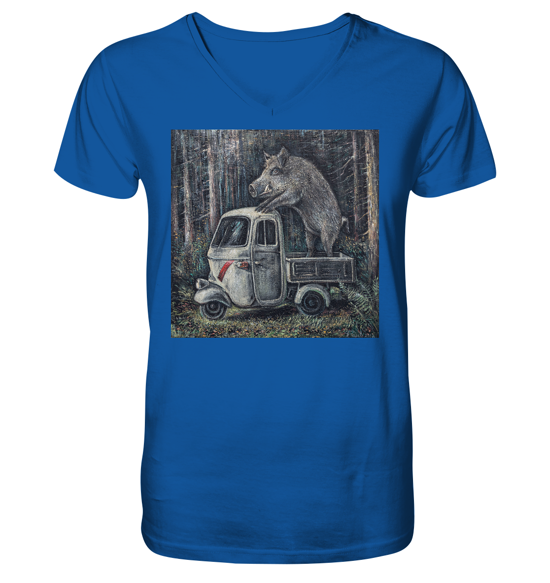 Apecinghiale | Organic V-Neck T-Shirt