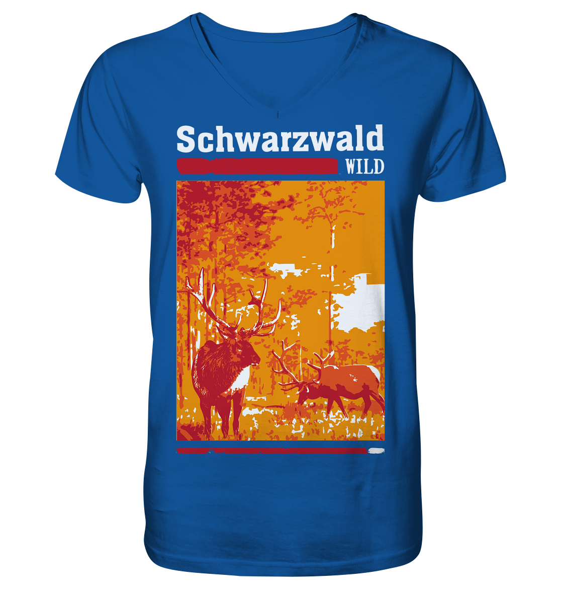 Schwarzwald Wild Hirsch | Organic V-Neck T-Shirt