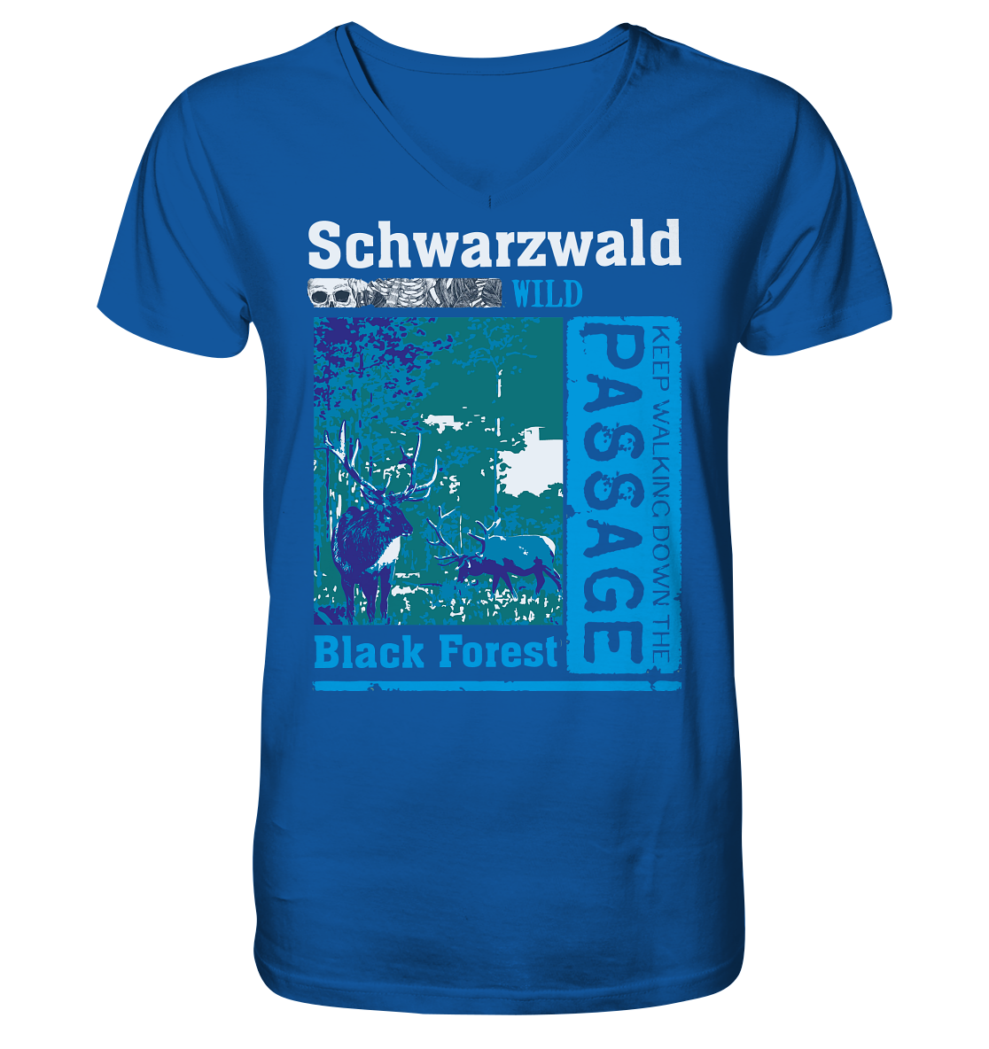Schwarzwald Wild Passage | Herren Bio V-Neck Shirt Organic