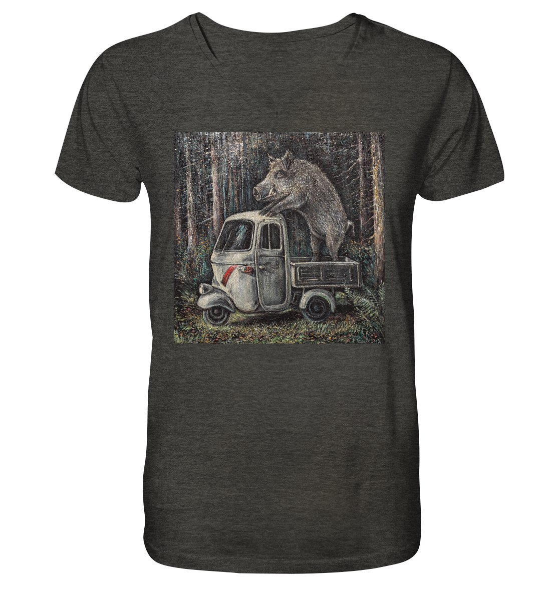 Apecinghiale | Organic V-Neck T-Shirt