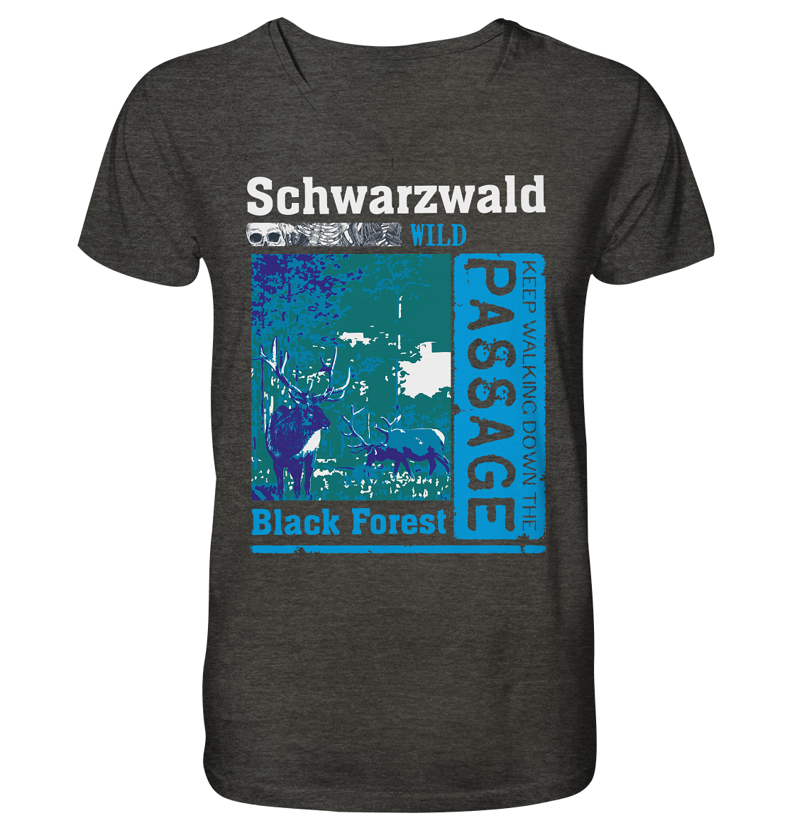 Schwarzwald Wild Passage | Herren Bio V-Neck Shirt Organic