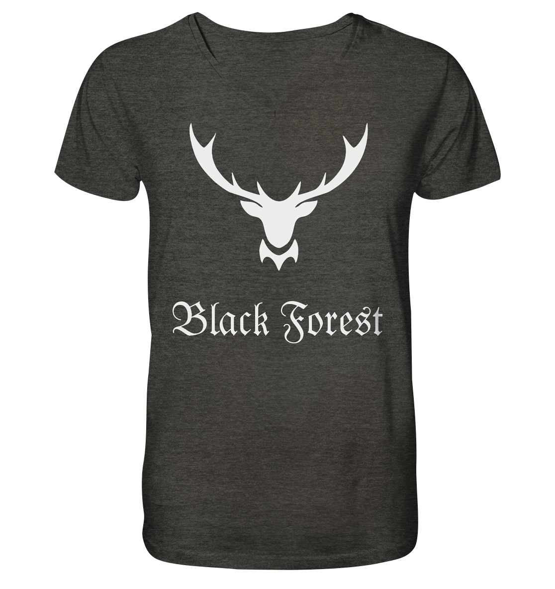 Black Forest Hirschgeweih | Organic V-Neck T-Shirt