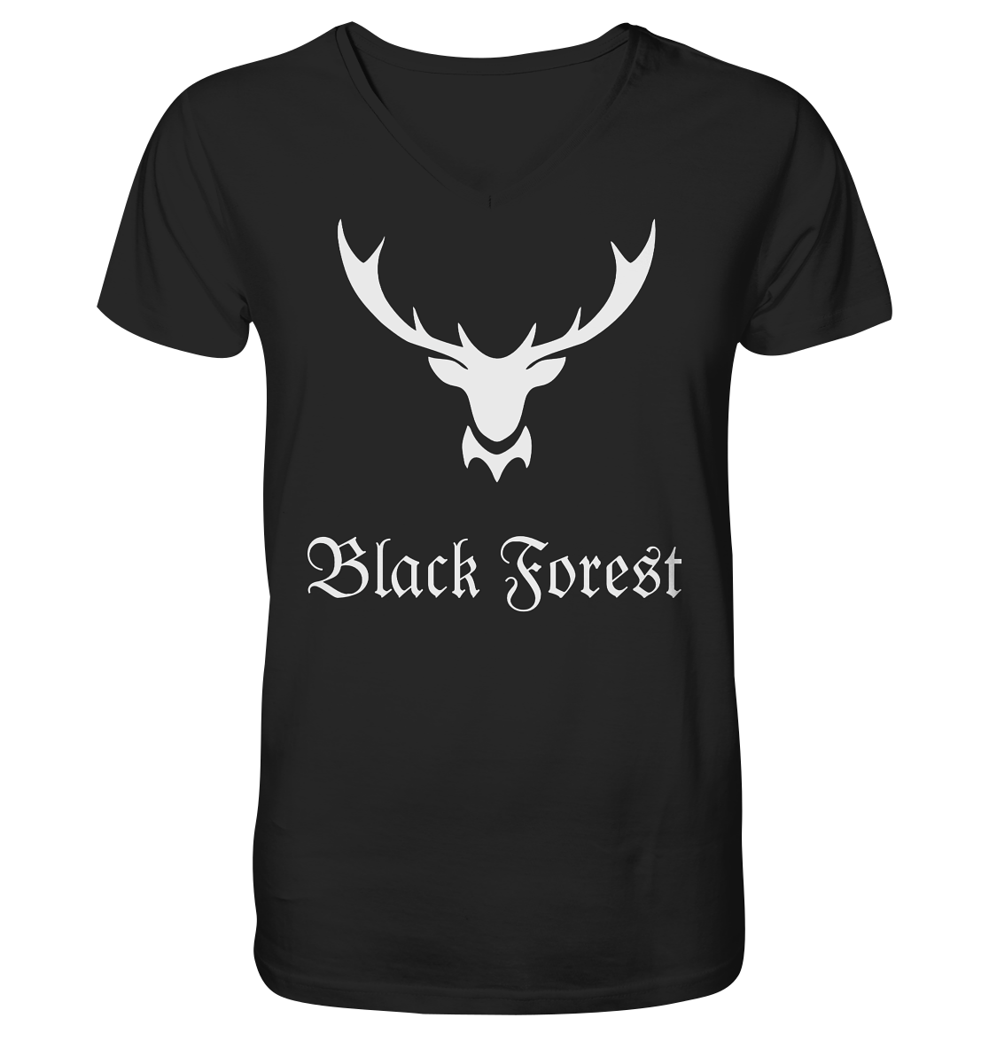 Black Forest Hirschgeweih | Organic V-Neck T-Shirt