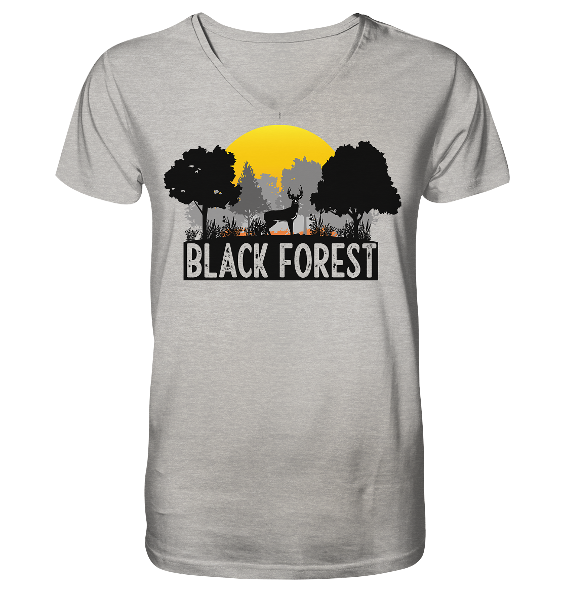 Black Forest Sonnenuntergang | Organic V-Neck T-Shirt