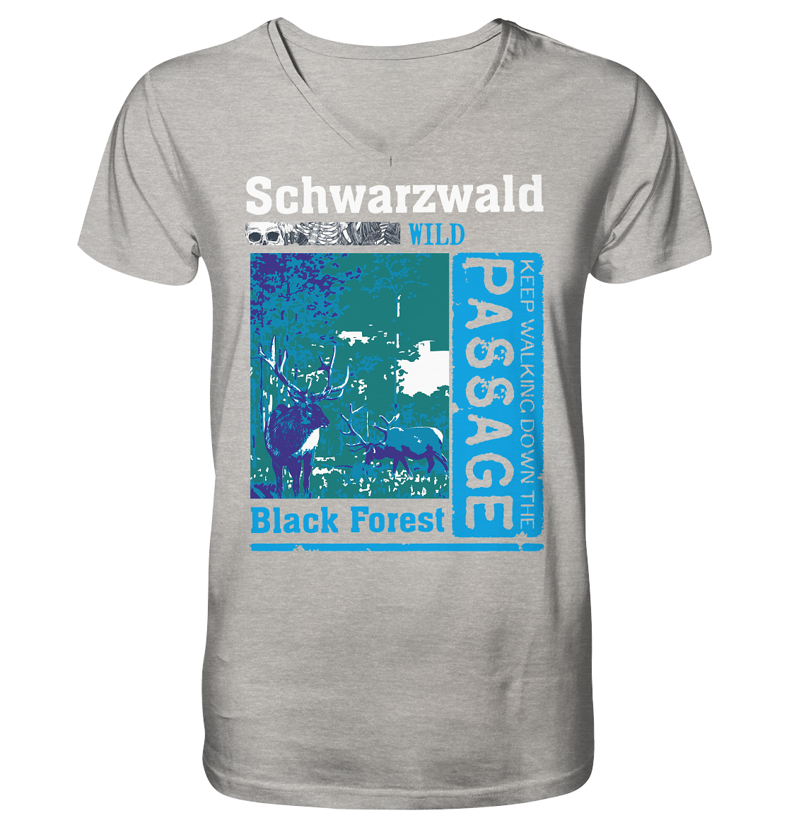 Schwarzwald Wild Passage | Herren Bio V-Neck Shirt Organic