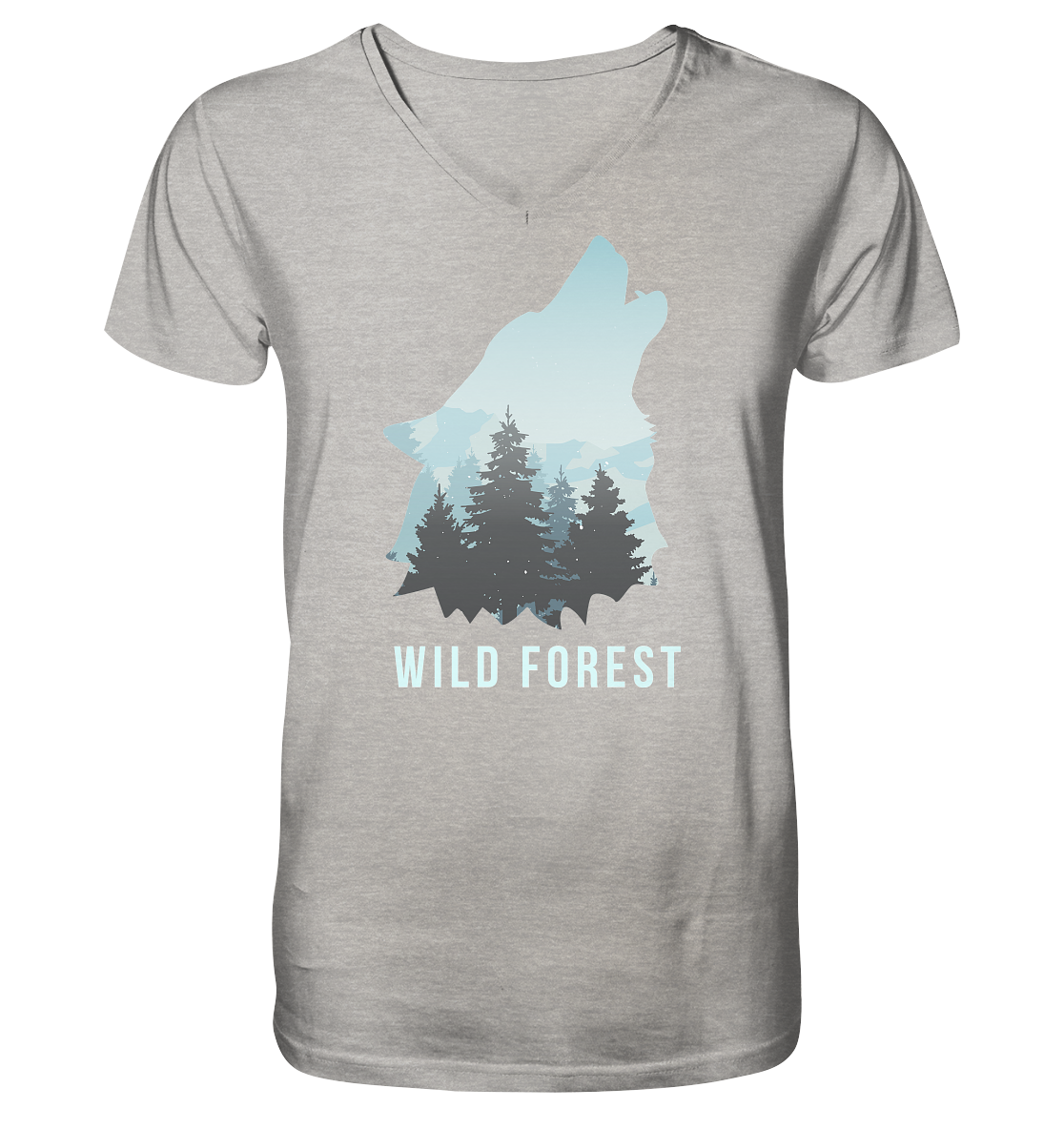 Wild Forest | - Mens Organic V-Neck Shirt