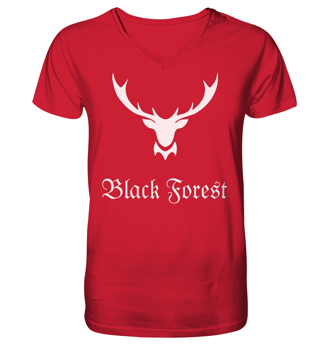 Black Forest Hirschgeweih | Organic V-Neck T-Shirt