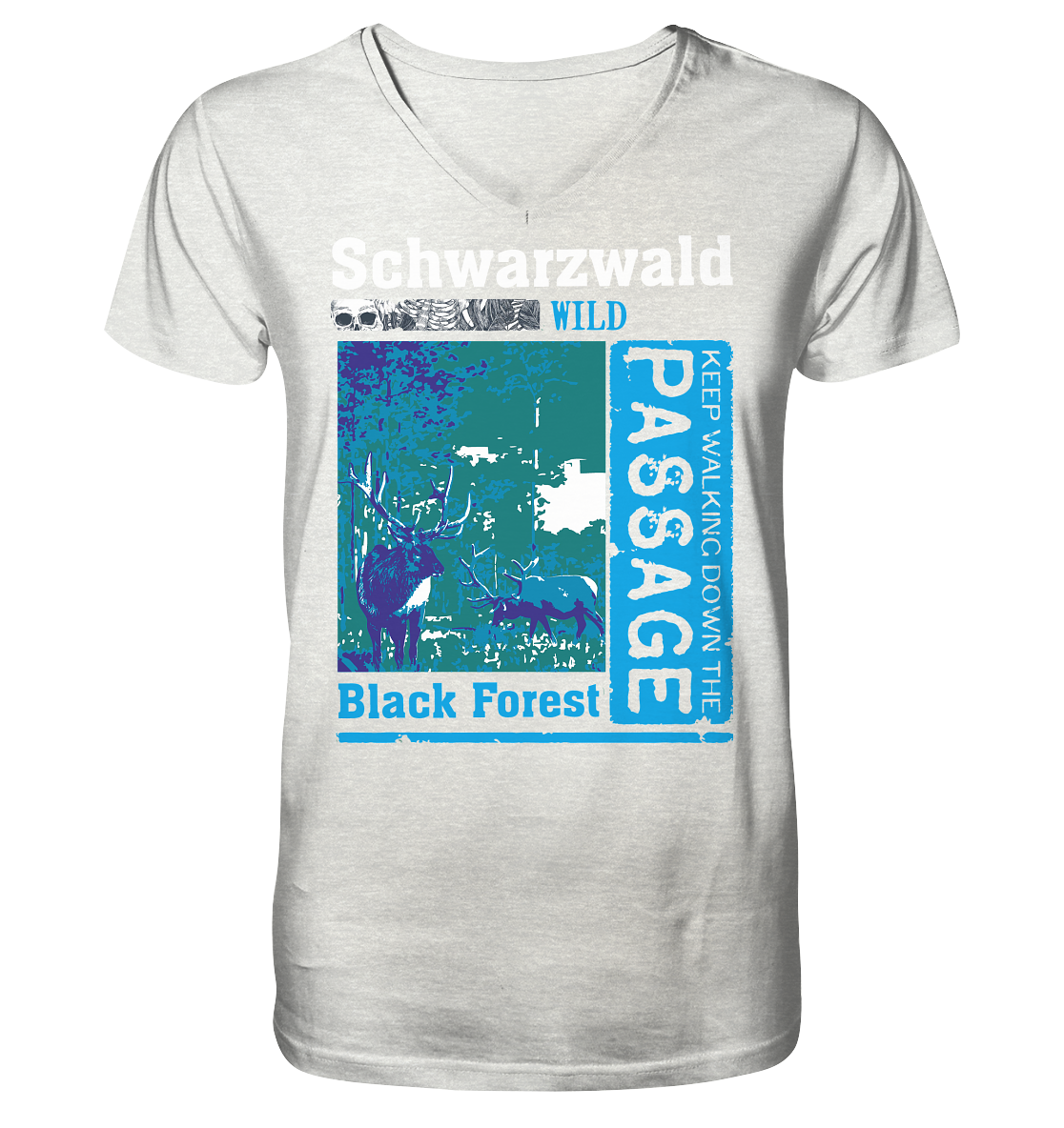Schwarzwald Wild Passage | Herren Bio V-Neck Shirt Organic