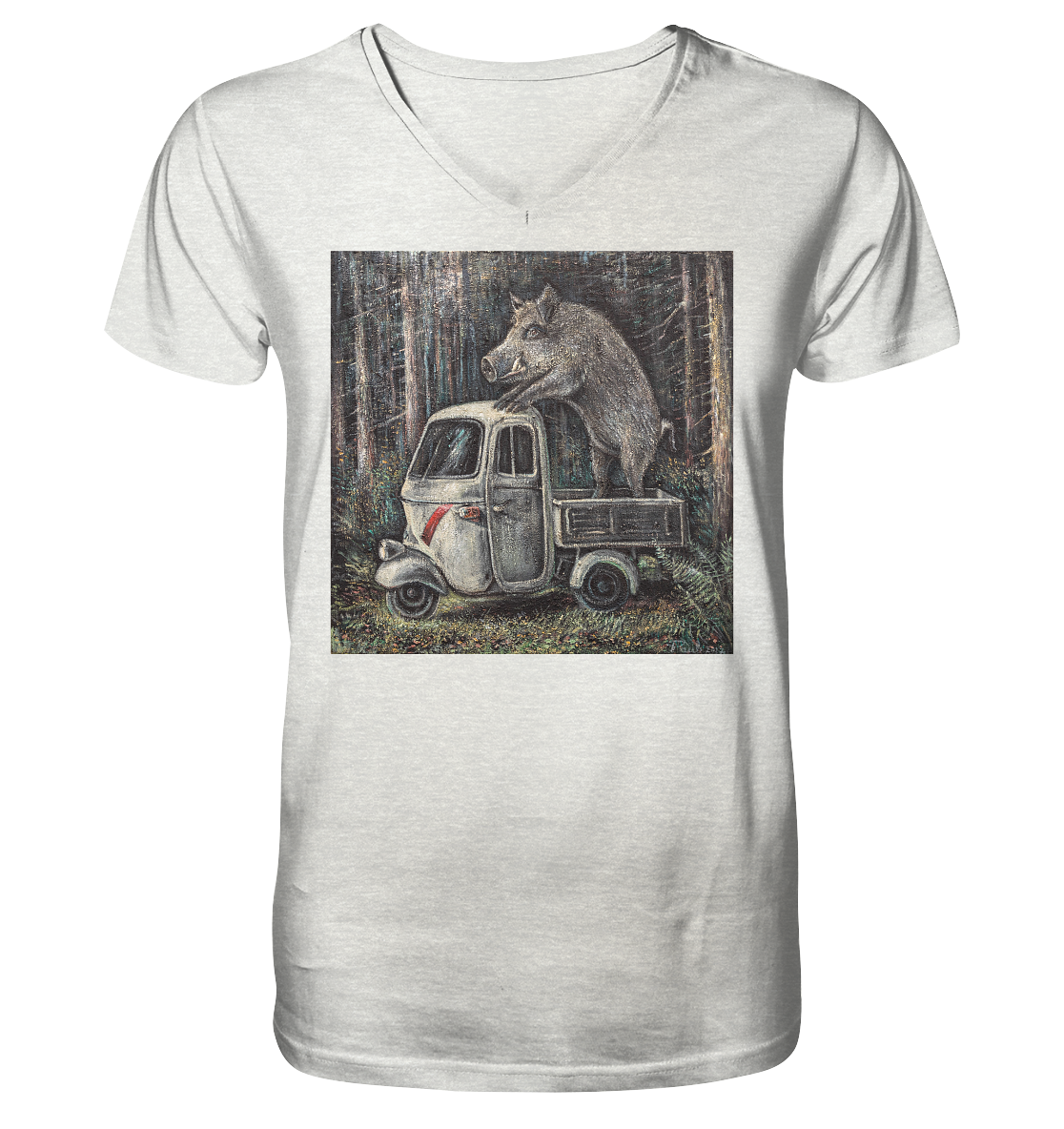 Apecinghiale | Organic V-Neck T-Shirt