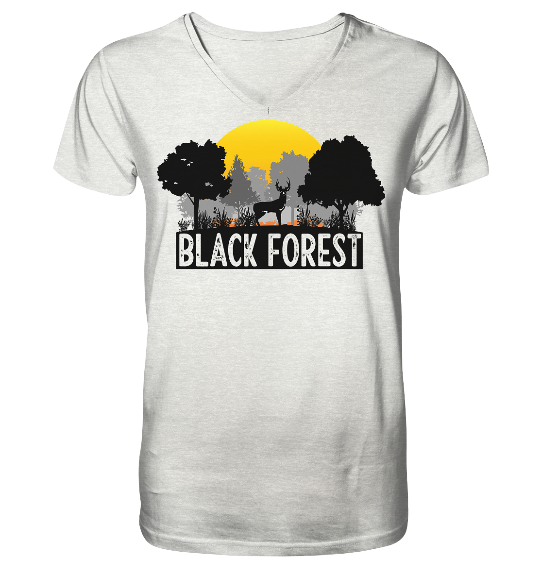 Black Forest Sonnenuntergang | Organic V-Neck T-Shirt
