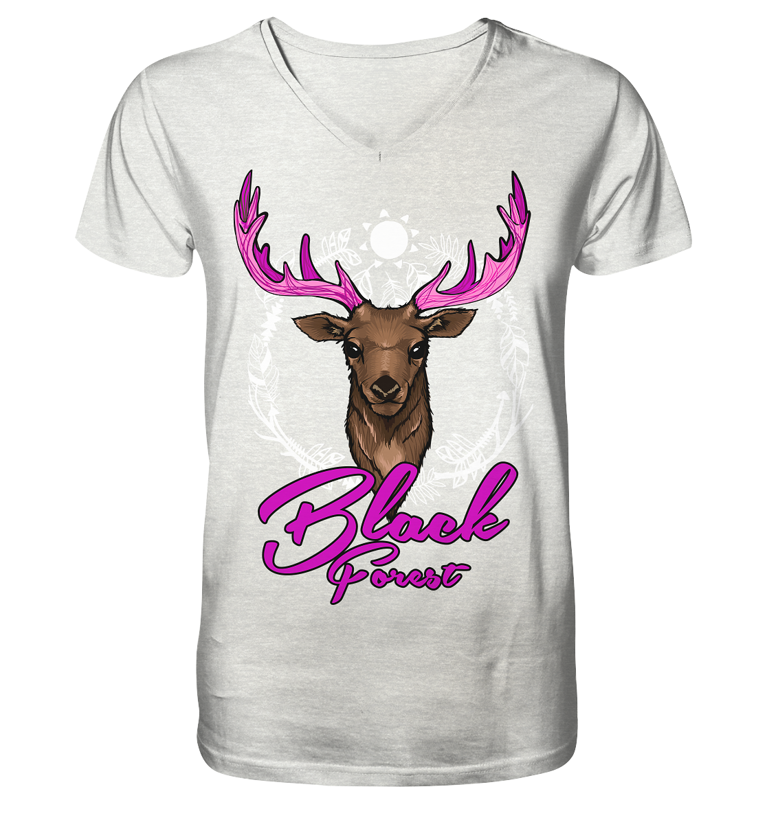 Black Forest Hirsch | Organic V-Neck T-Shirt