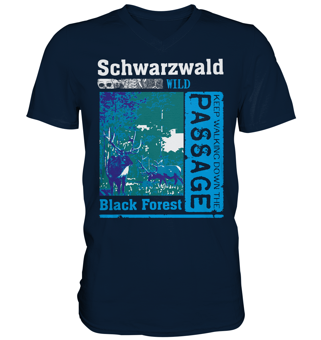 Schwarzwald Wild Passage | Herren V-Neck Shirt