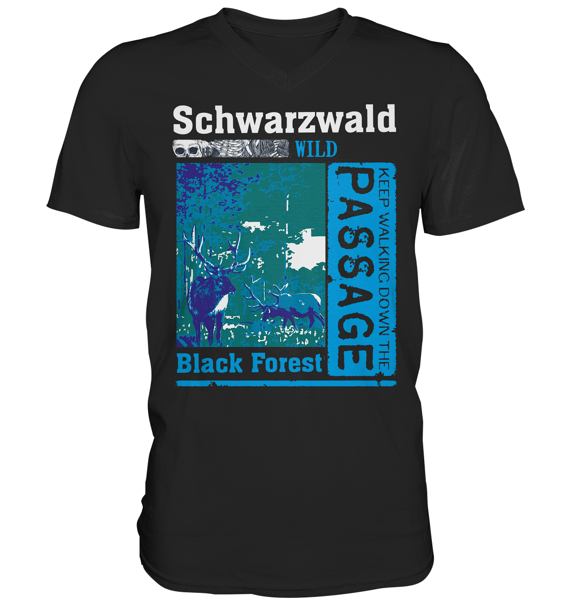 Schwarzwald Wild Passage | Herren V-Neck Shirt