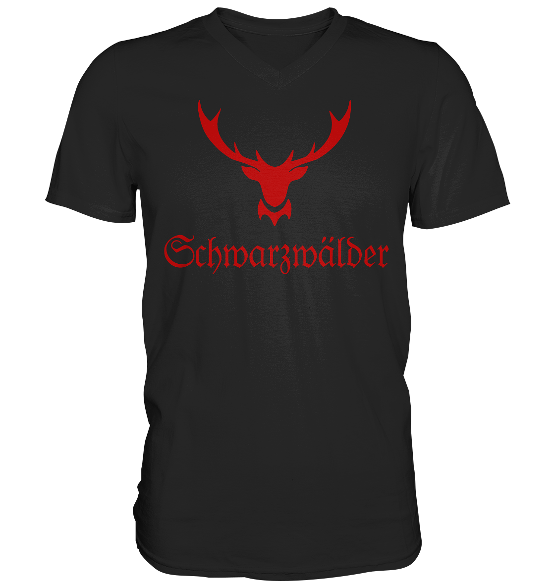 Schwarzwälder Hirschgeweih | Organic T-Shirt V-Neck