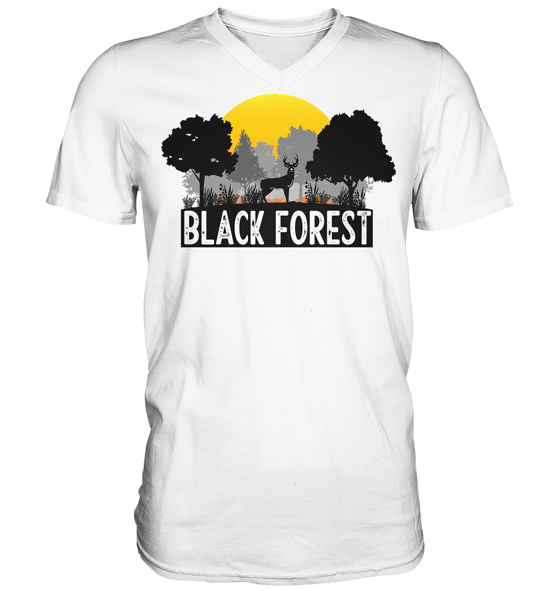 Black Forest Sonnenuntergang | Herren V-Neck Shirt