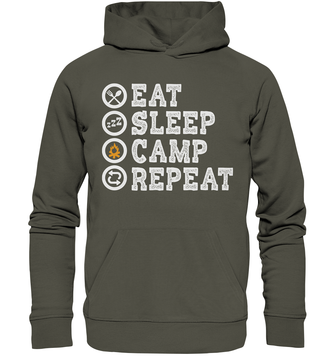 Eat Sleep Camp Repeat | Organic Hoodie