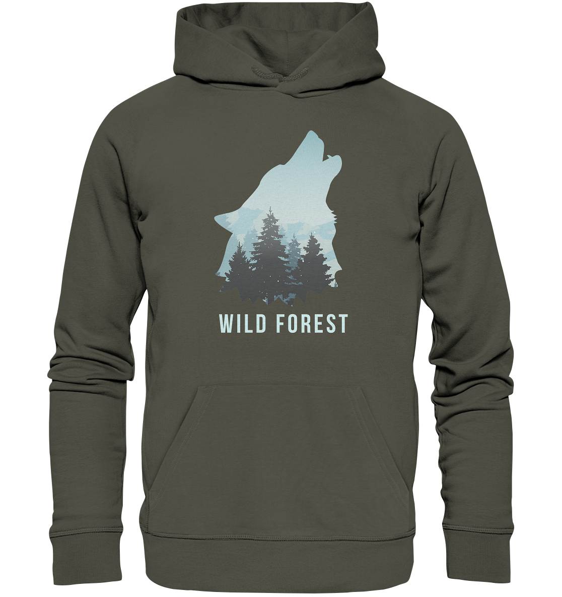 Wild Forest Wolf | Organic Hoodie