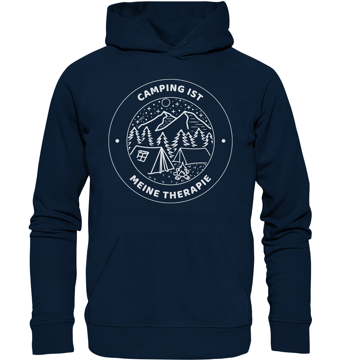 Camping ist meine Therapie | Bio Hoodie Organic