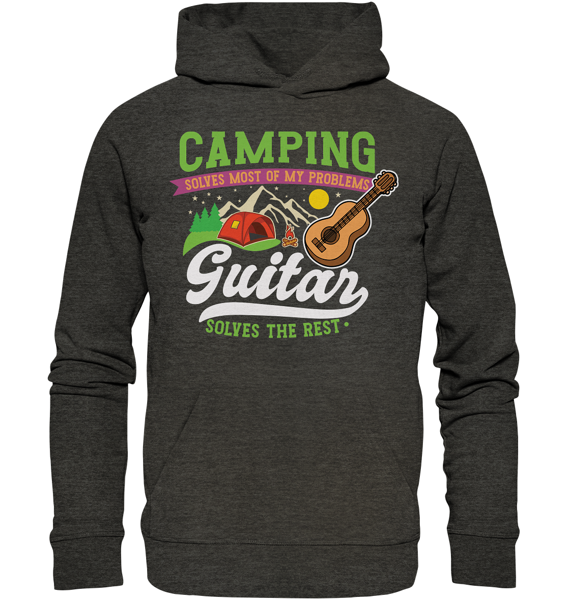 Camping & Guitar | Bio Hoodie Organic
