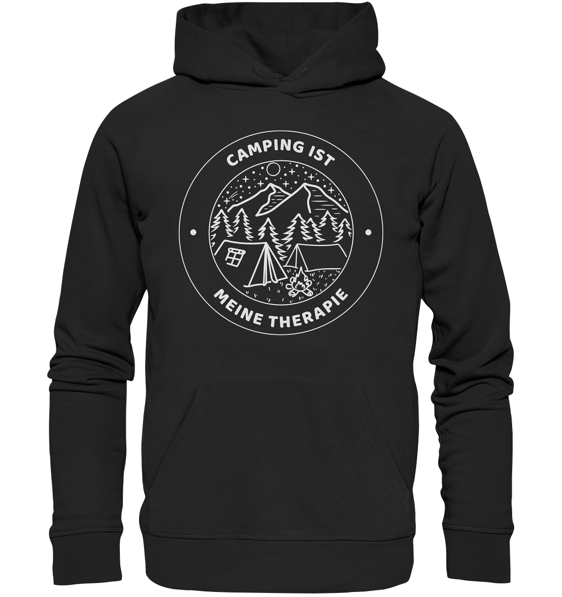 Camping ist meine Therapie | Bio Hoodie Organic