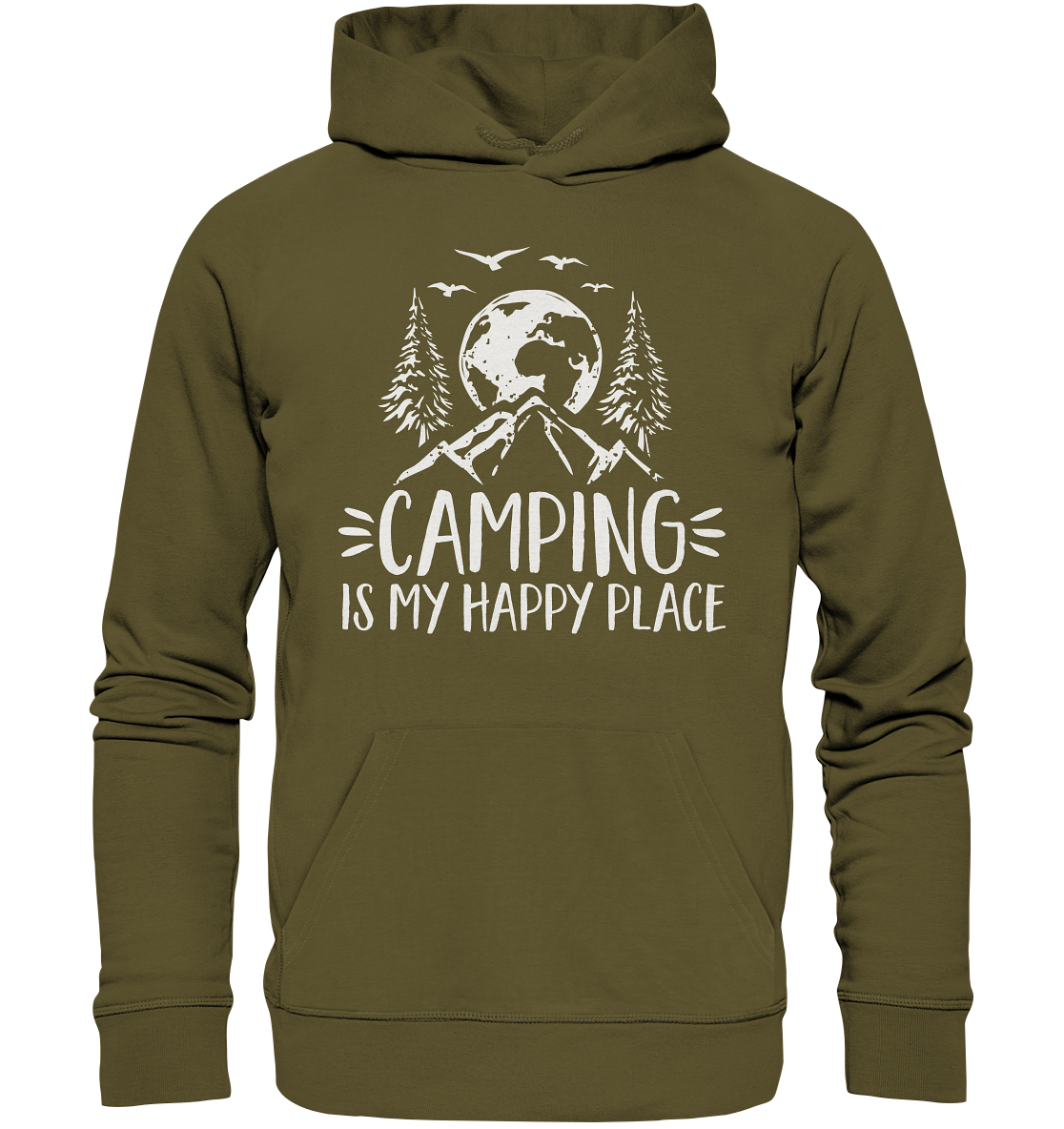 Camping Is My Happy Place | Premium Organic Hoodie