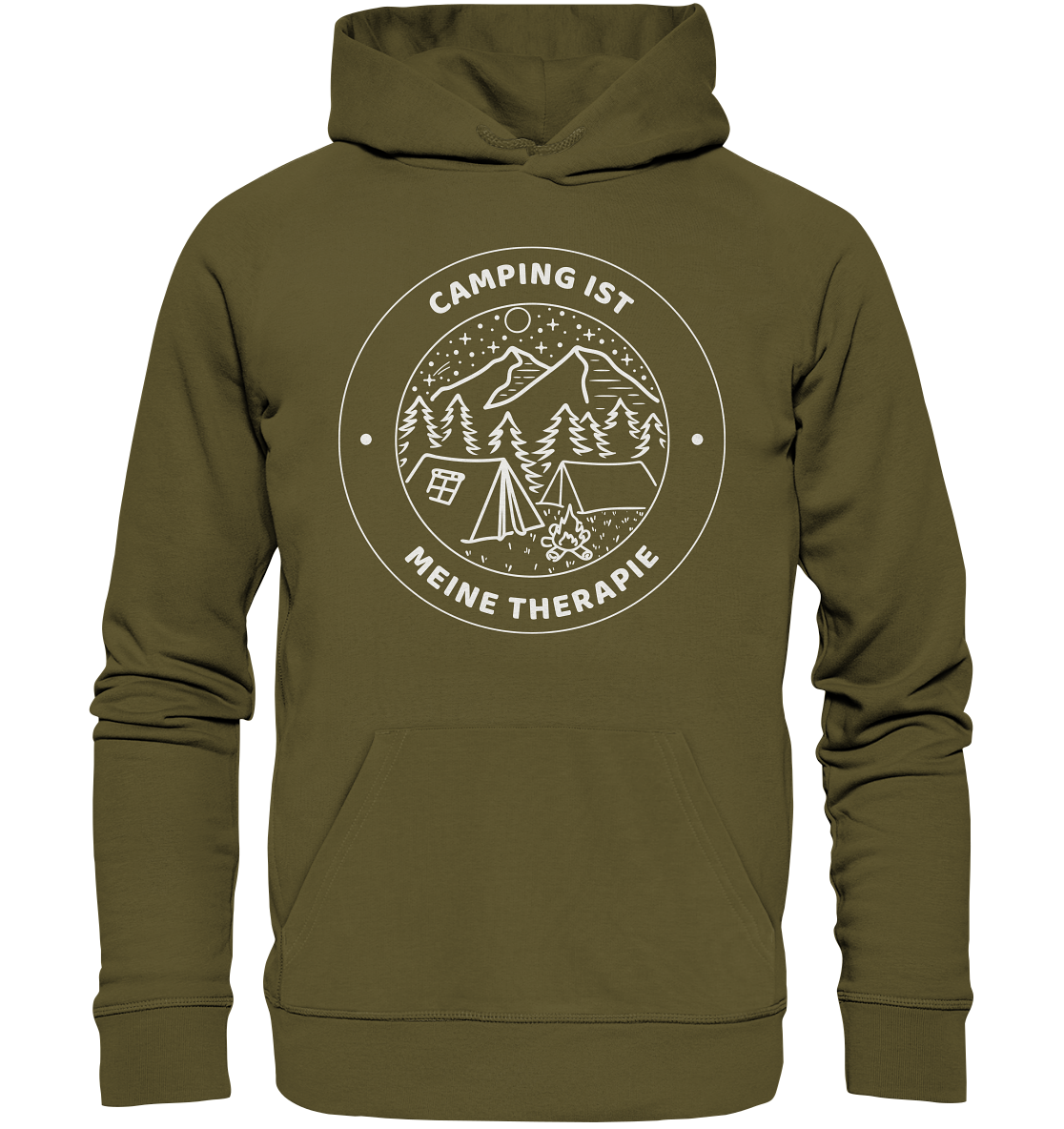 Camping ist meine Therapie | Bio Hoodie Organic