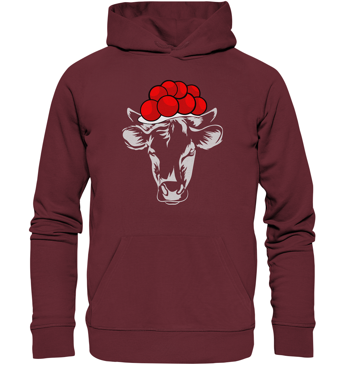 Kuh mit Bollenhut | Premium Organic Hoodie