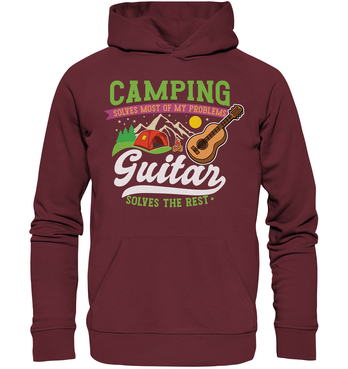 Camping & Guitar | Bio Hoodie Organic