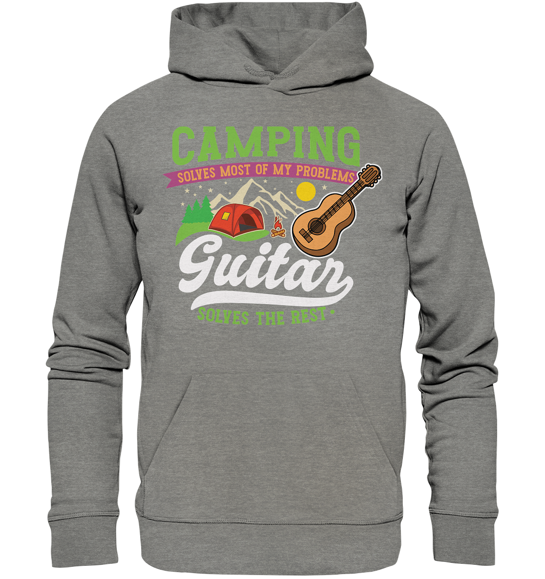 Camping & Guitar | Bio Hoodie Organic