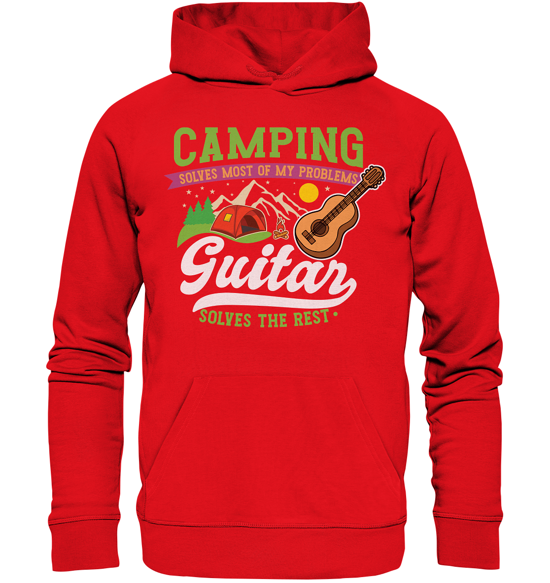 Camping & Guitar | Bio Hoodie Organic