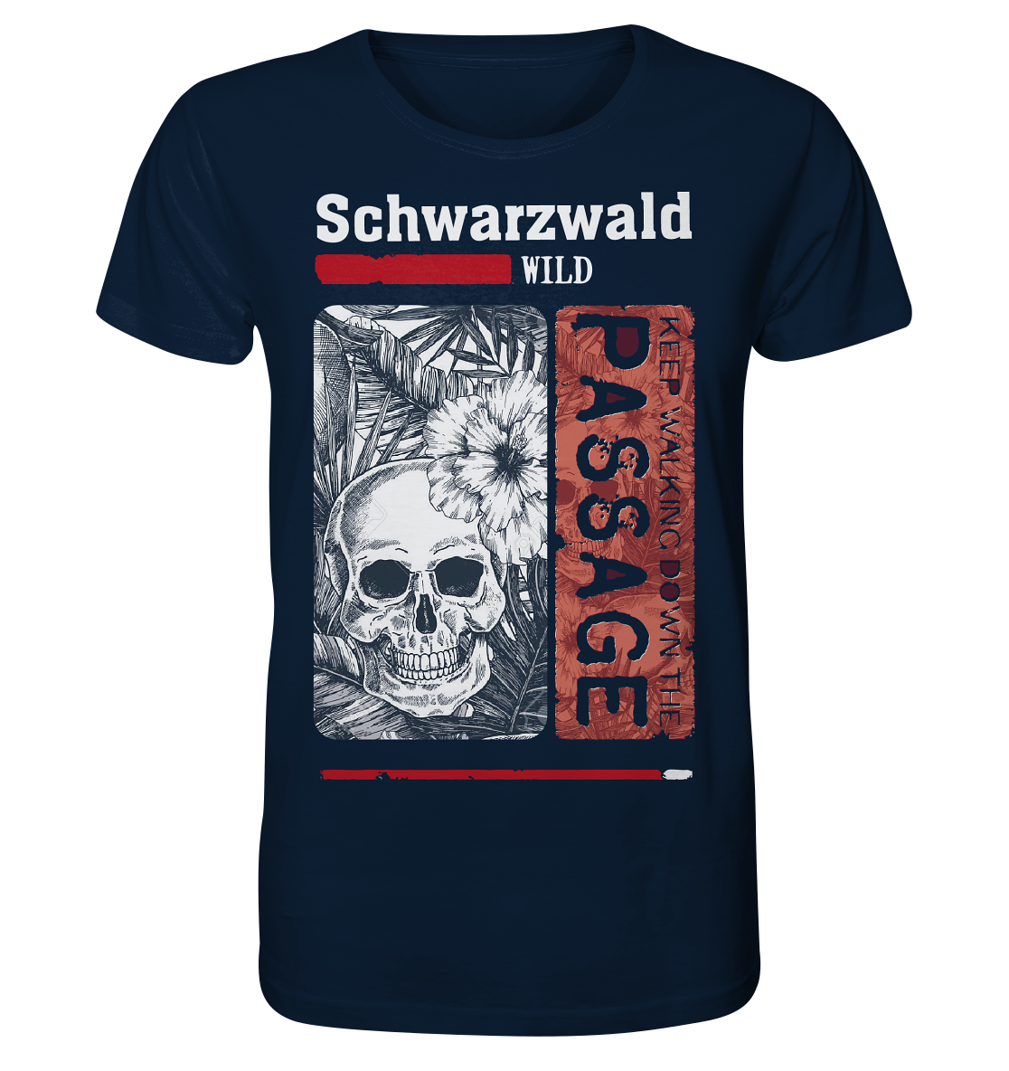 Schwarzwald Wild Passage Skull | Bio T-Shirt Organic