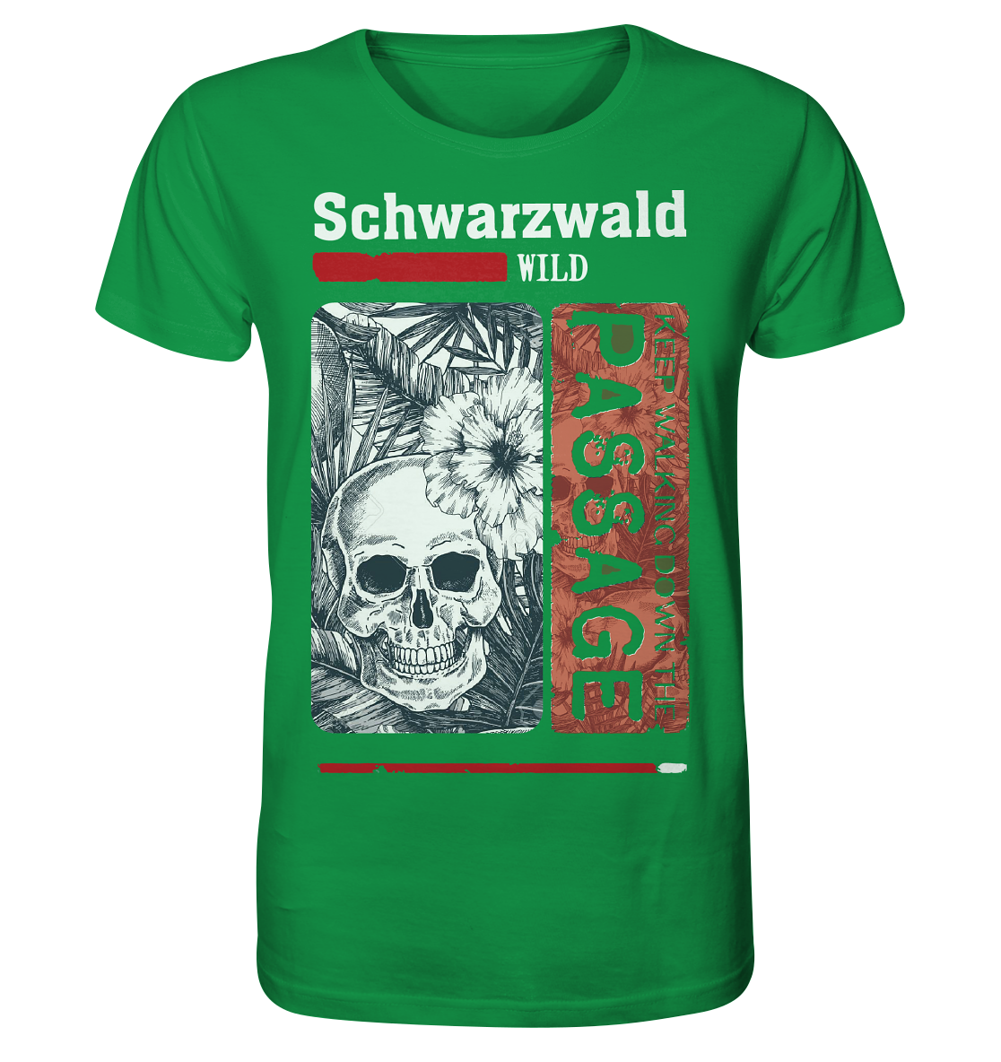 Schwarzwald Wild Passage Skull | Bio T-Shirt Organic