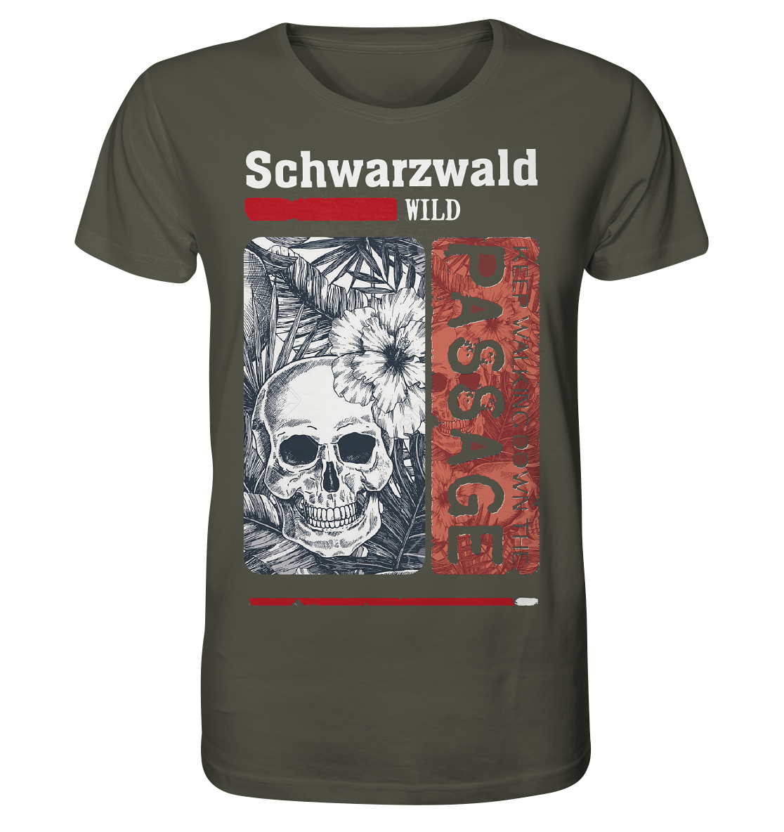 Schwarzwald Wild Passage Skull | Bio T-Shirt Organic