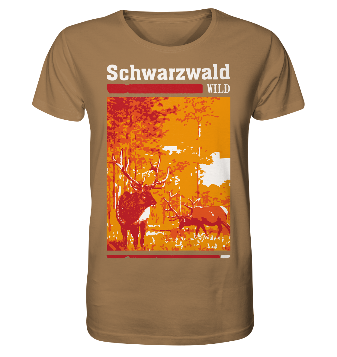 Schwarzwald Wild Hirsch | Bio T-Shirt Organic