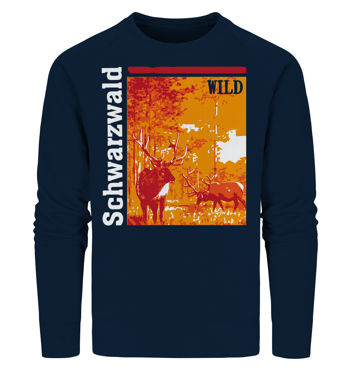 Schwarzwald Wild Hirsch | Bio Sweatshirt Organic