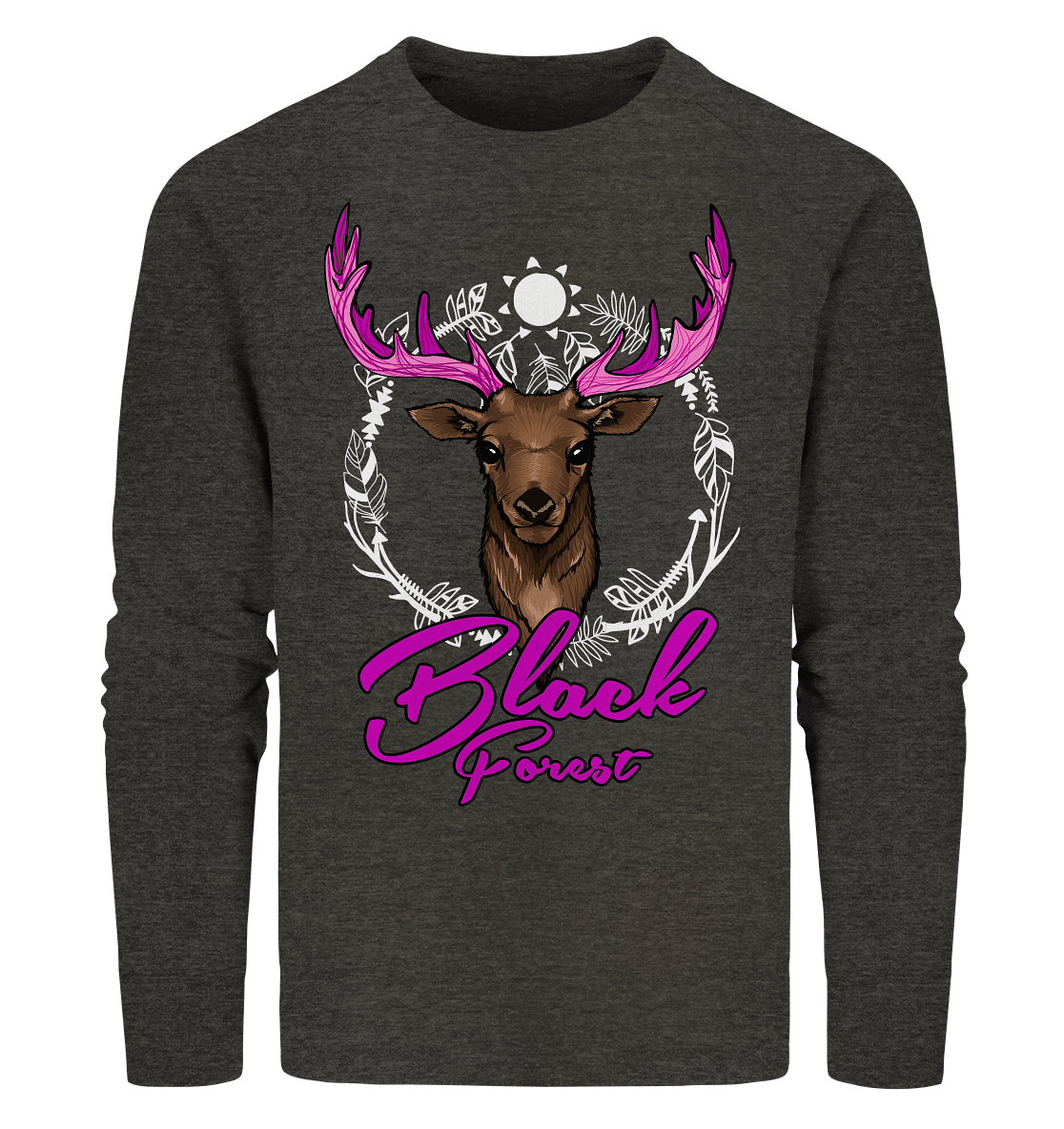 Black Forest Hirsch | Organic Sweatshirt Gr. XXS