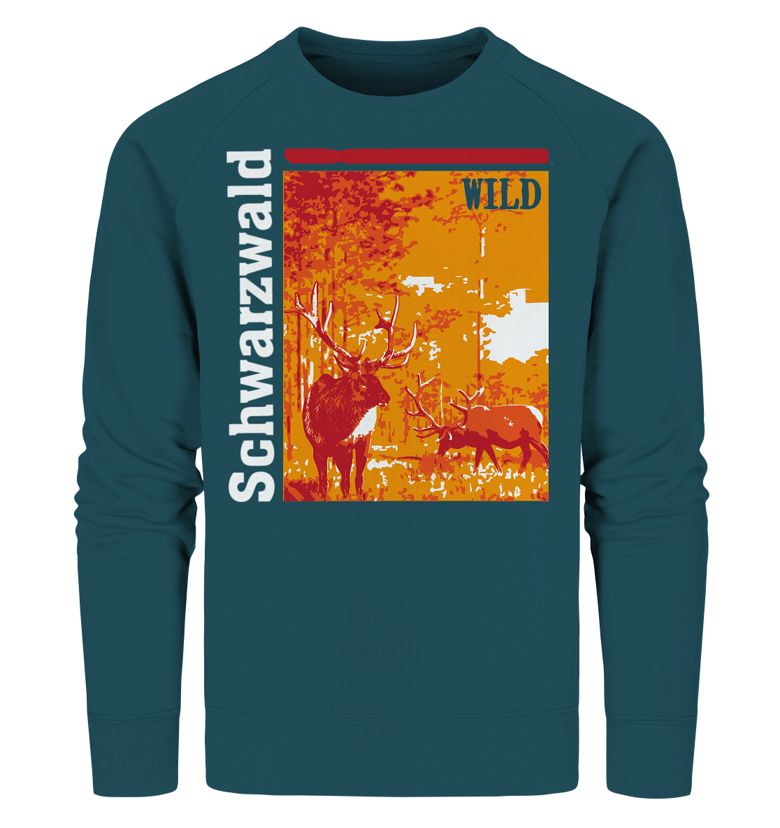 Schwarzwald Wild Hirsch | Bio Sweatshirt Organic