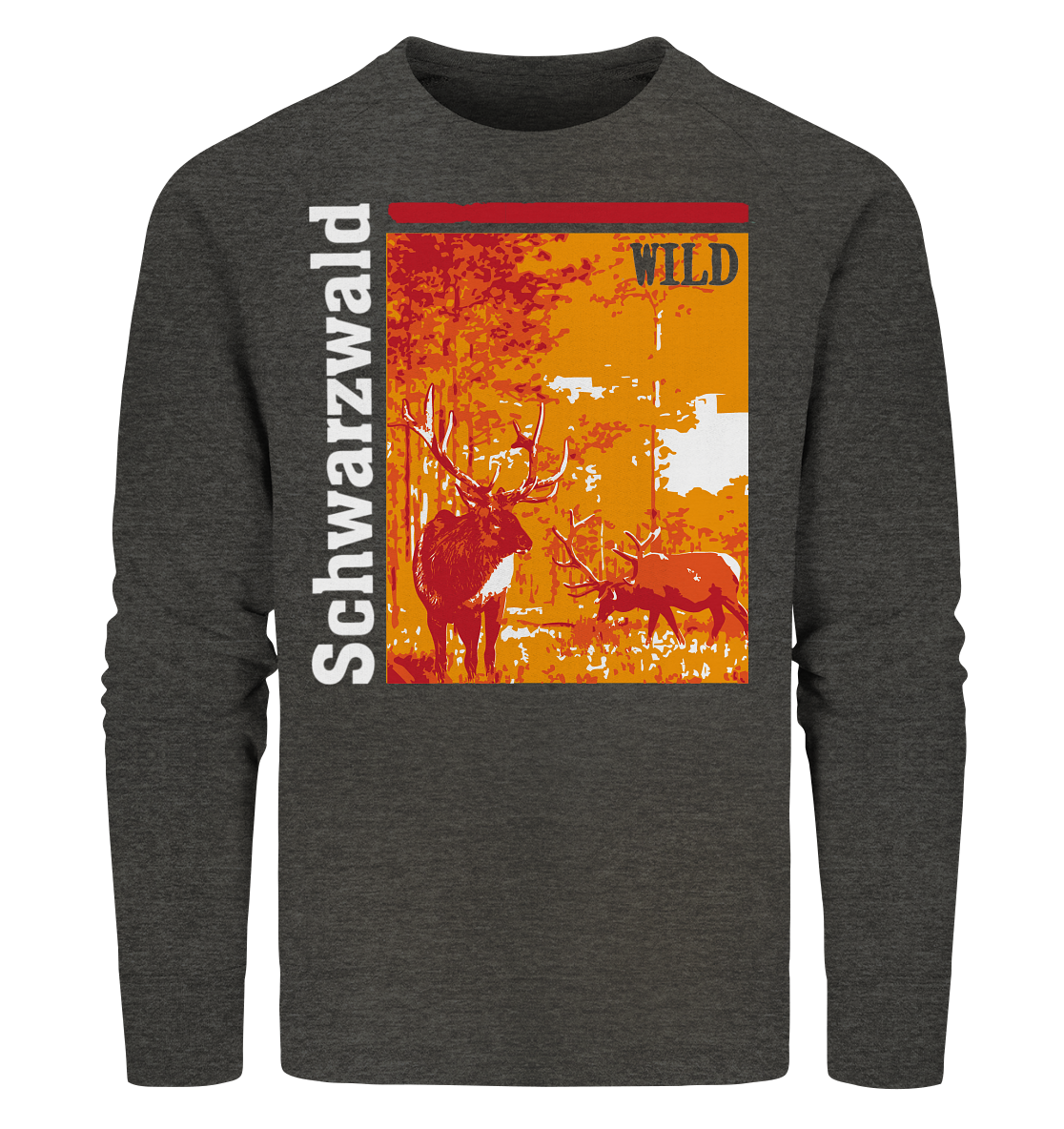 Schwarzwald Wild Hirsch | Bio Sweatshirt Organic
