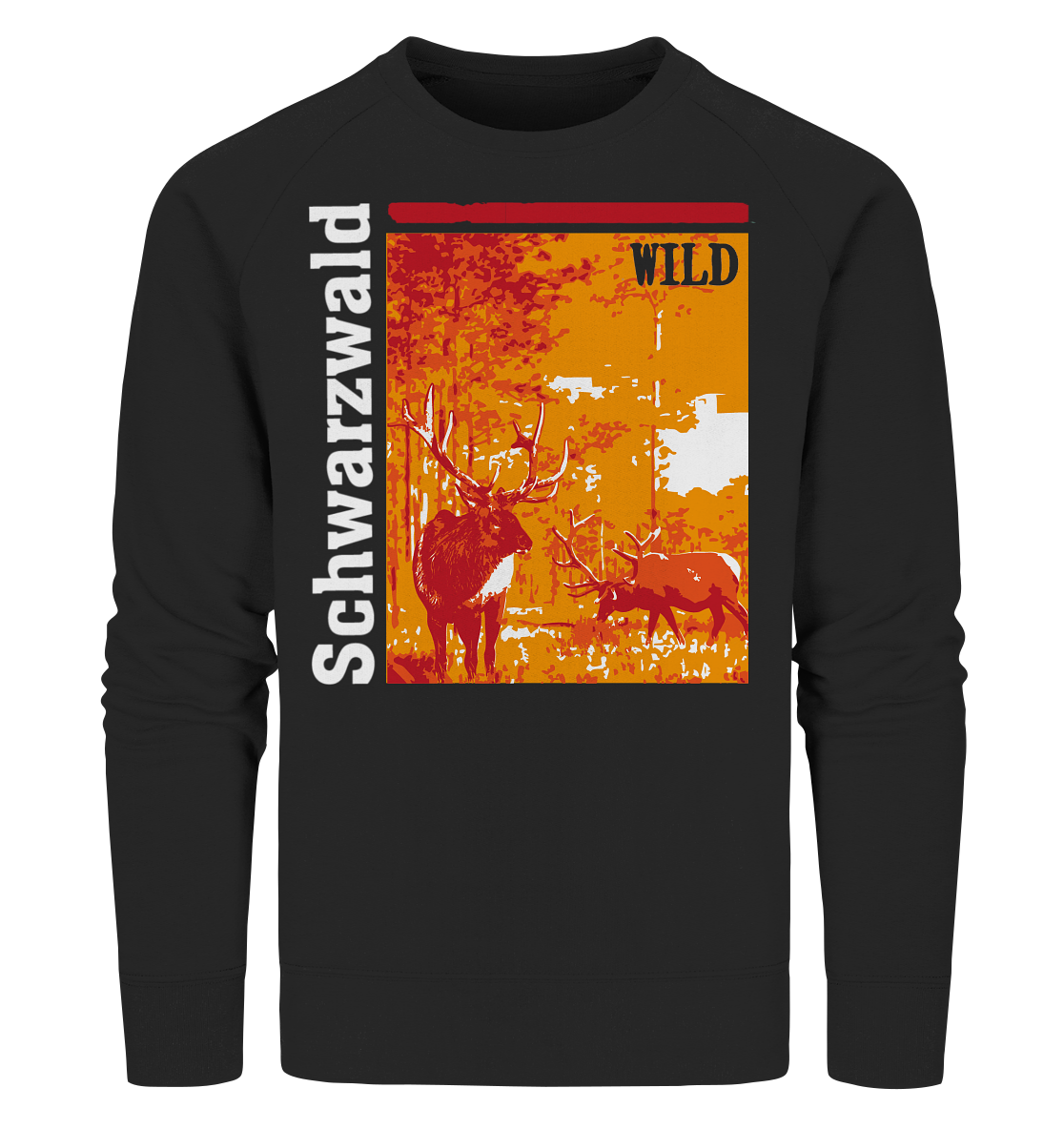 Schwarzwald Wild Hirsch | Bio Sweatshirt Organic