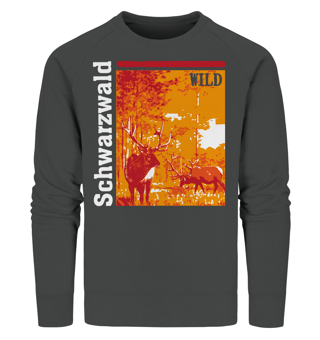 Schwarzwald Wild Hirsch | Bio Sweatshirt Organic