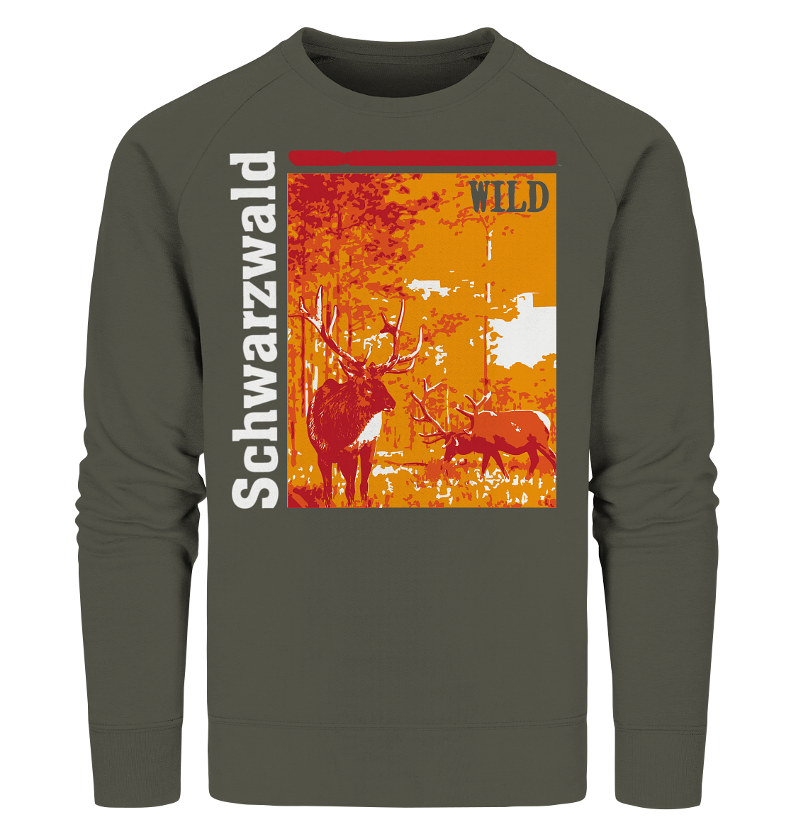 Schwarzwald Wild Hirsch | Bio Sweatshirt Organic