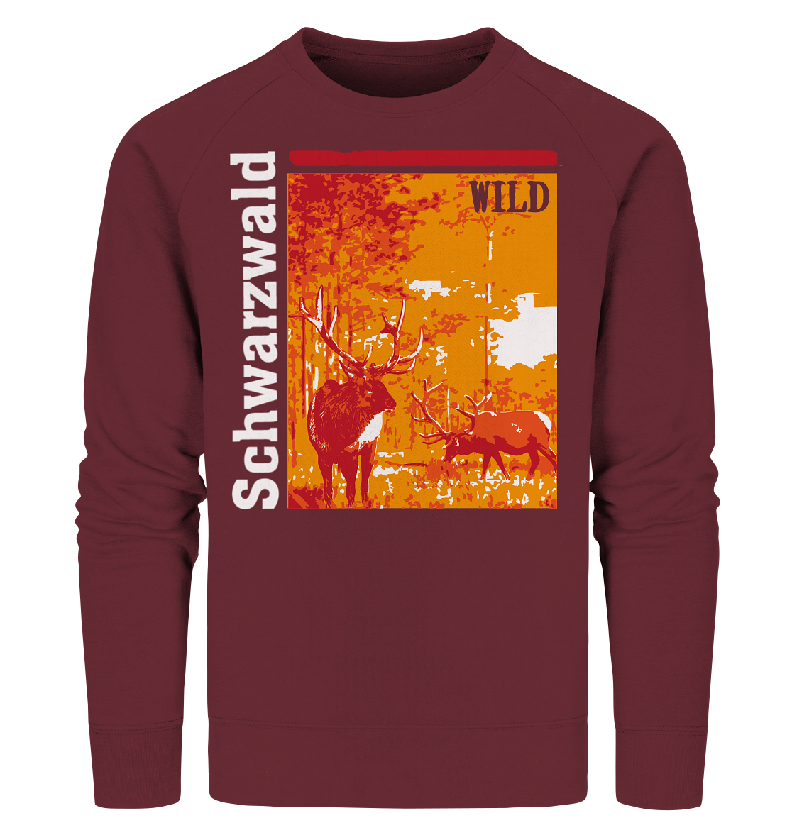 Schwarzwald Wild Hirsch | Bio Sweatshirt Organic