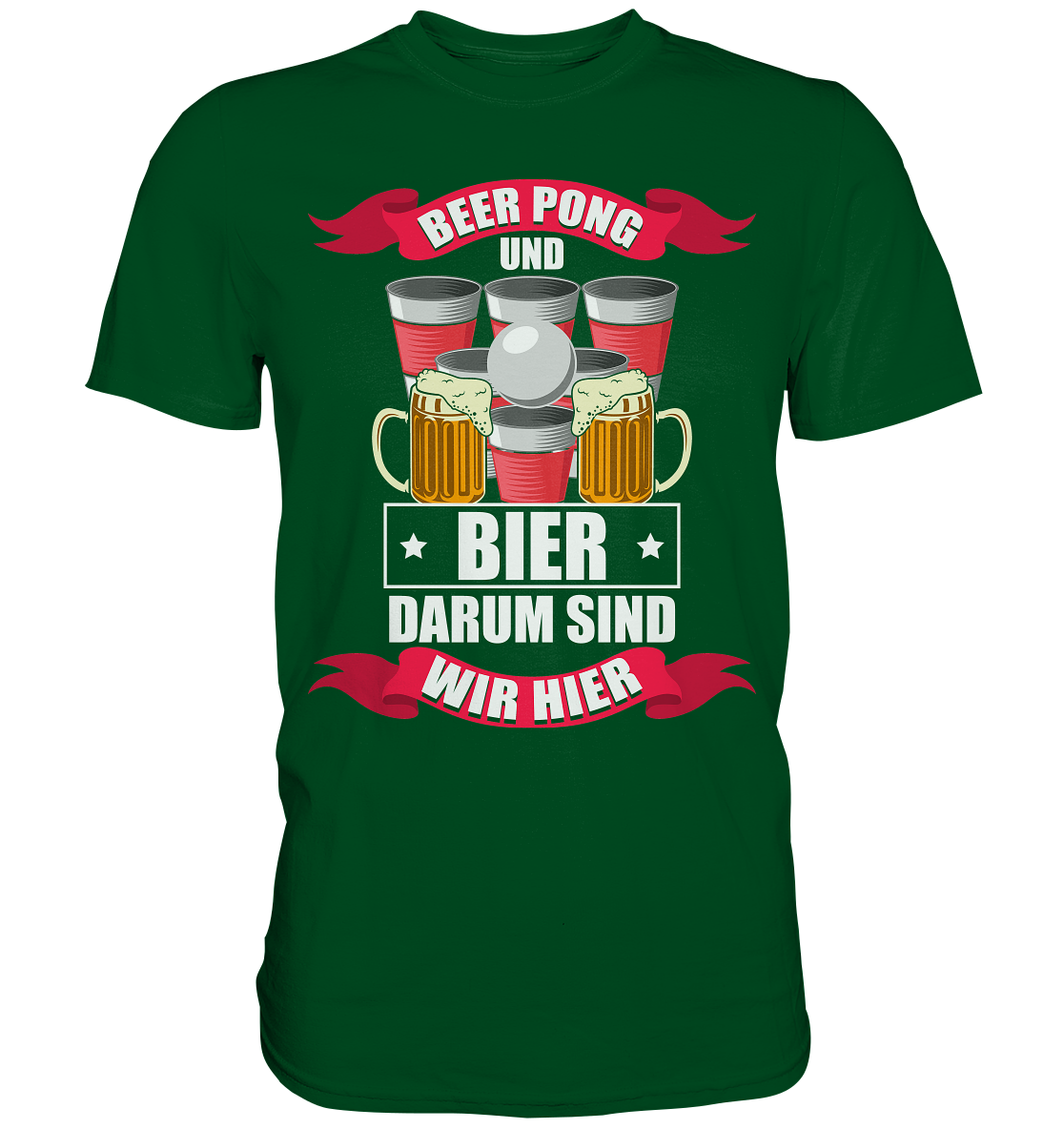 Beer Pong & Bier | Unisex Premium T-Shirt