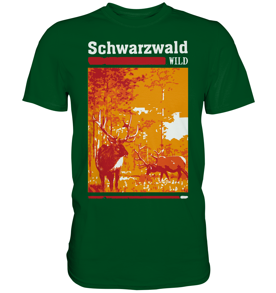 Schwarzwald Wild Hirsch | Unisex Premium T-Shirt